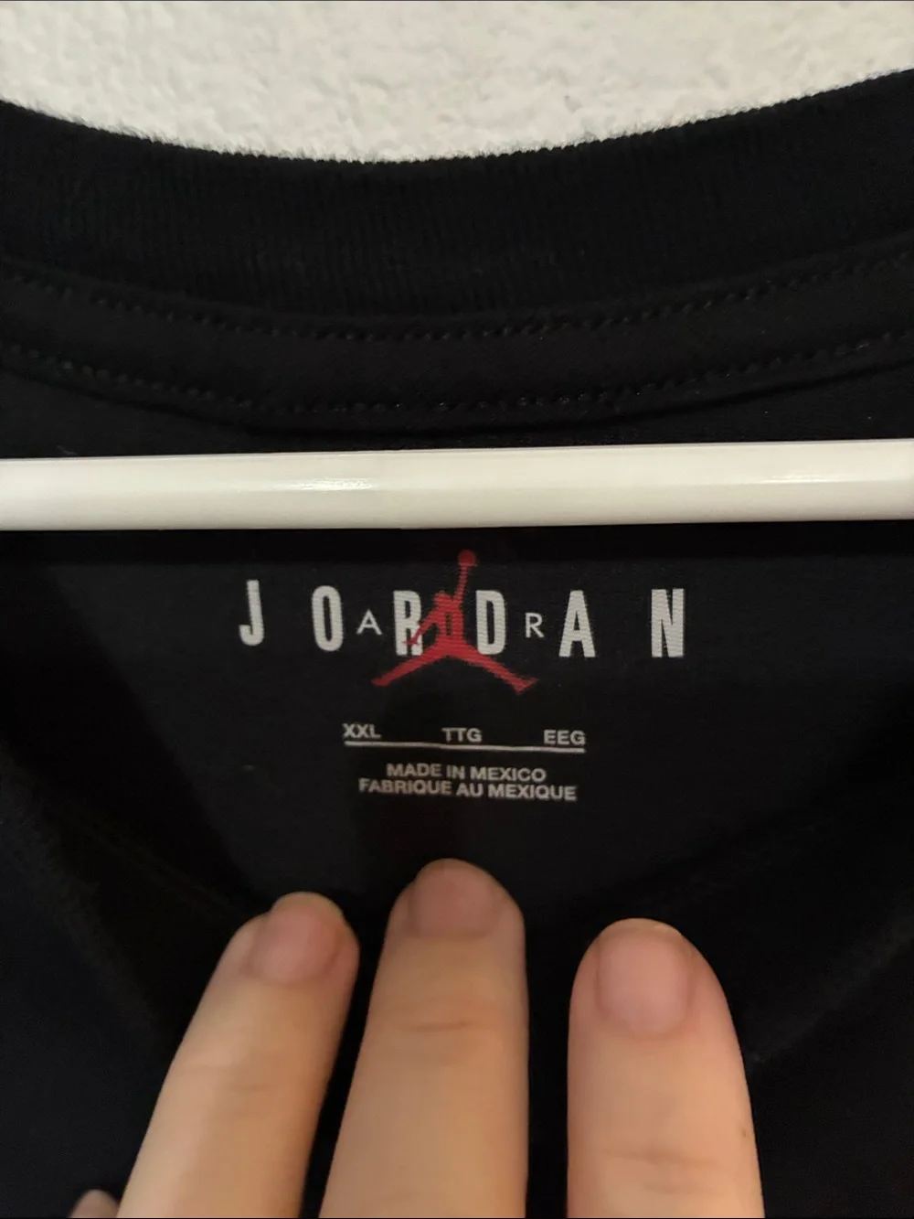 Jordan Black Short-Sleeve Tee with White Jumpman